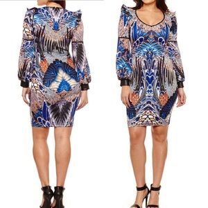 BISOU BISOU | Feathered Print Dress
